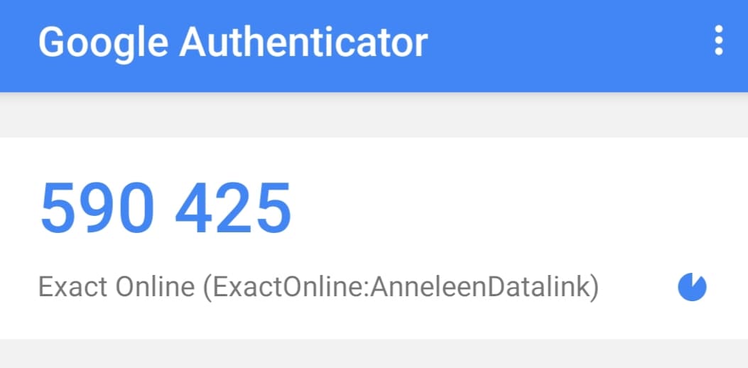 Exact Online authenticator_Blog 2fA